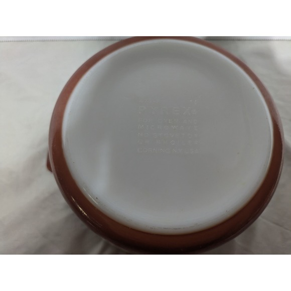 Vintage PYREX 473-B Casserole Dish Autumn Harvest Wheat Pattern 1 Quart No Lid - Picture 5 of 6